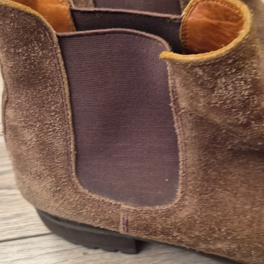 POLO RALPH LAUREN‎ Bryson Brown Suede Leather Sz 11.5 Mens Chelsea Slip On Boots